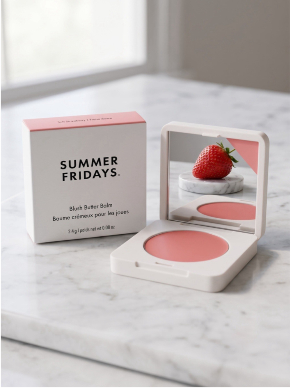 Summer Fridays Blush Butter Balm Soft Strawberry 2.4g 0.08 oz New in Box